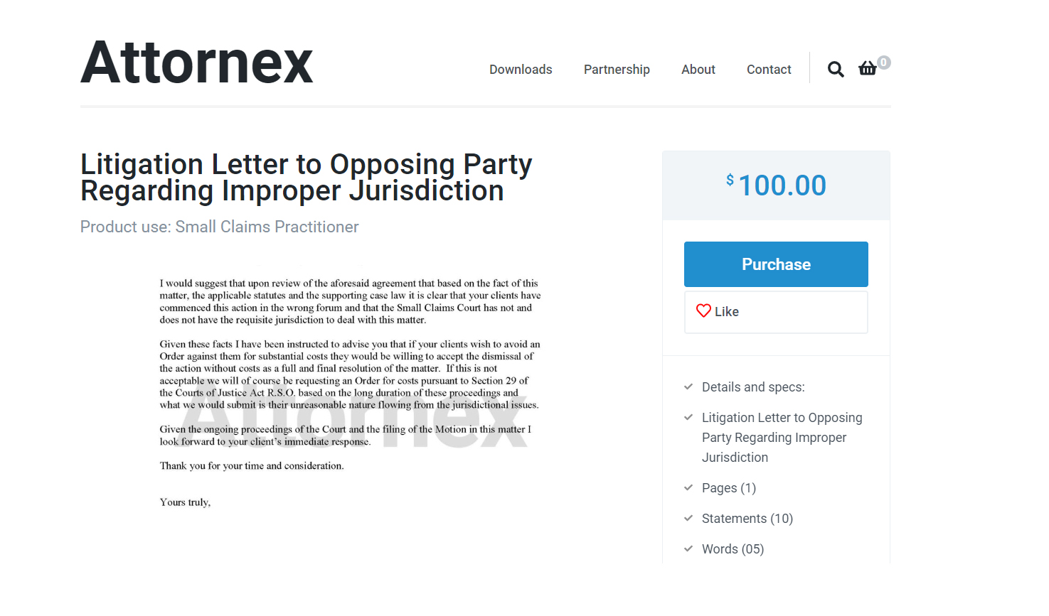 Litigation Letter to Opposing Party Regarding Improper Jurisdiction