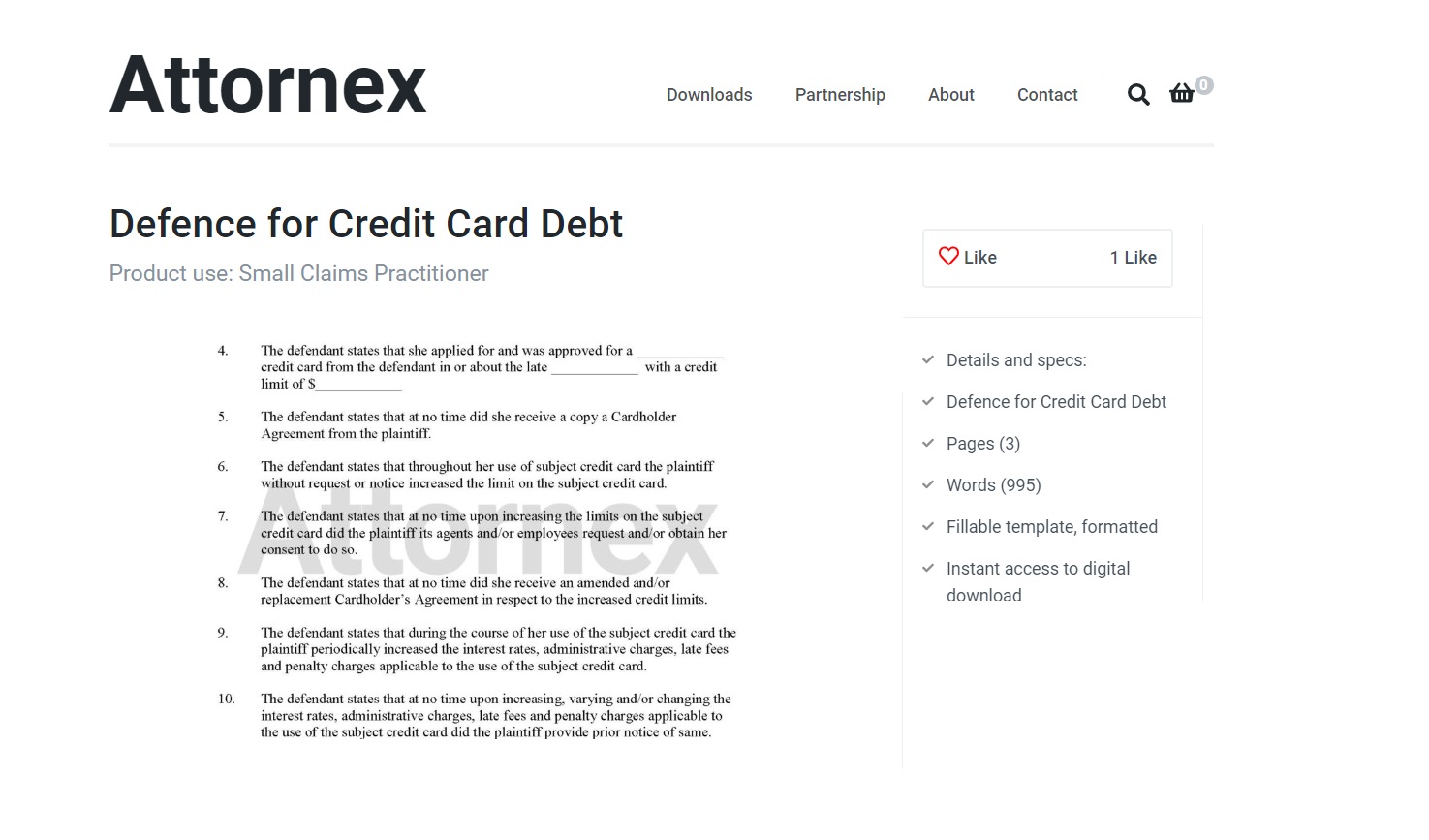 credit defence product