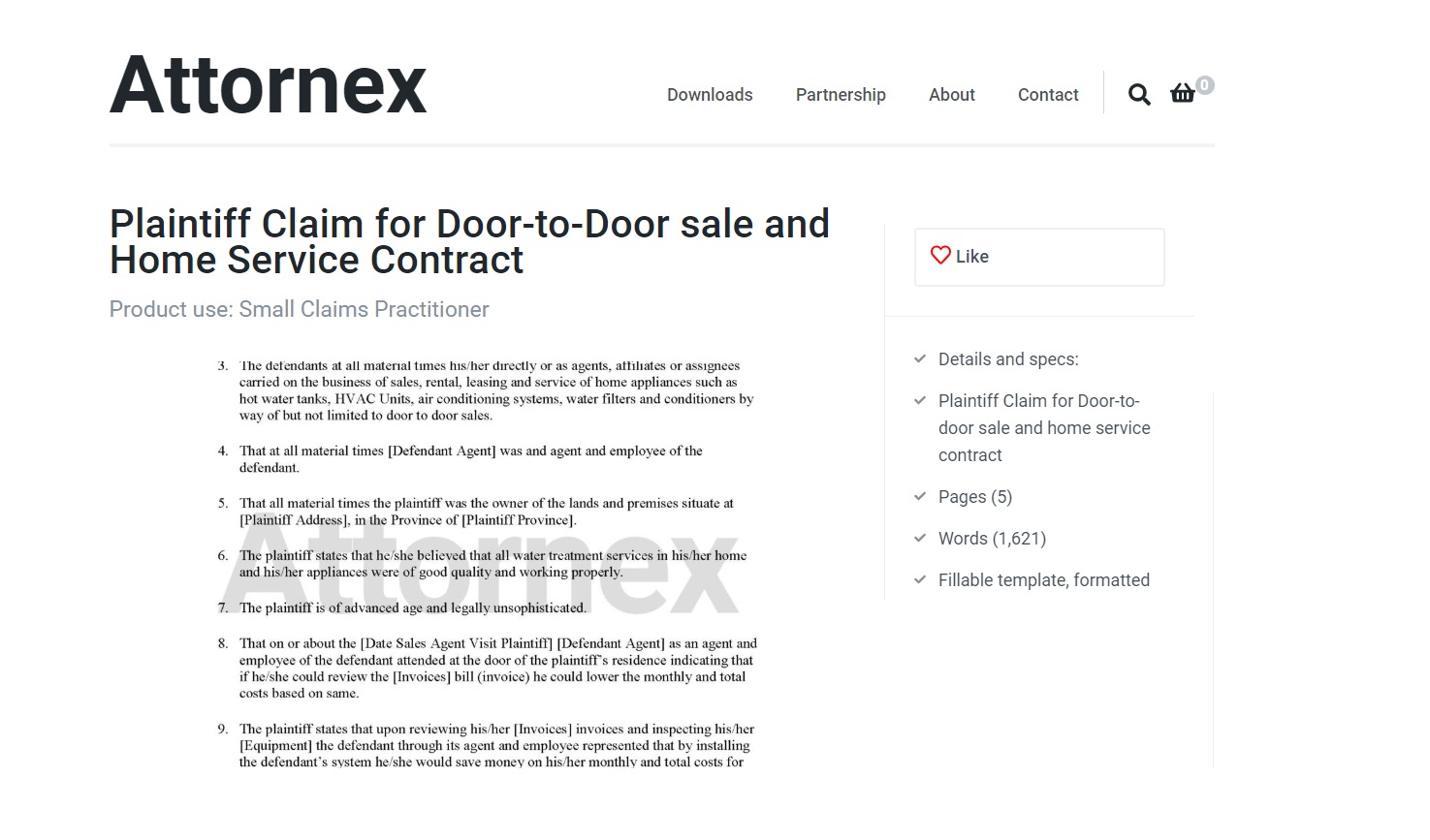 Plaintiff Claim for DoortoDoor Sale/HVAC and Home Service Contract
