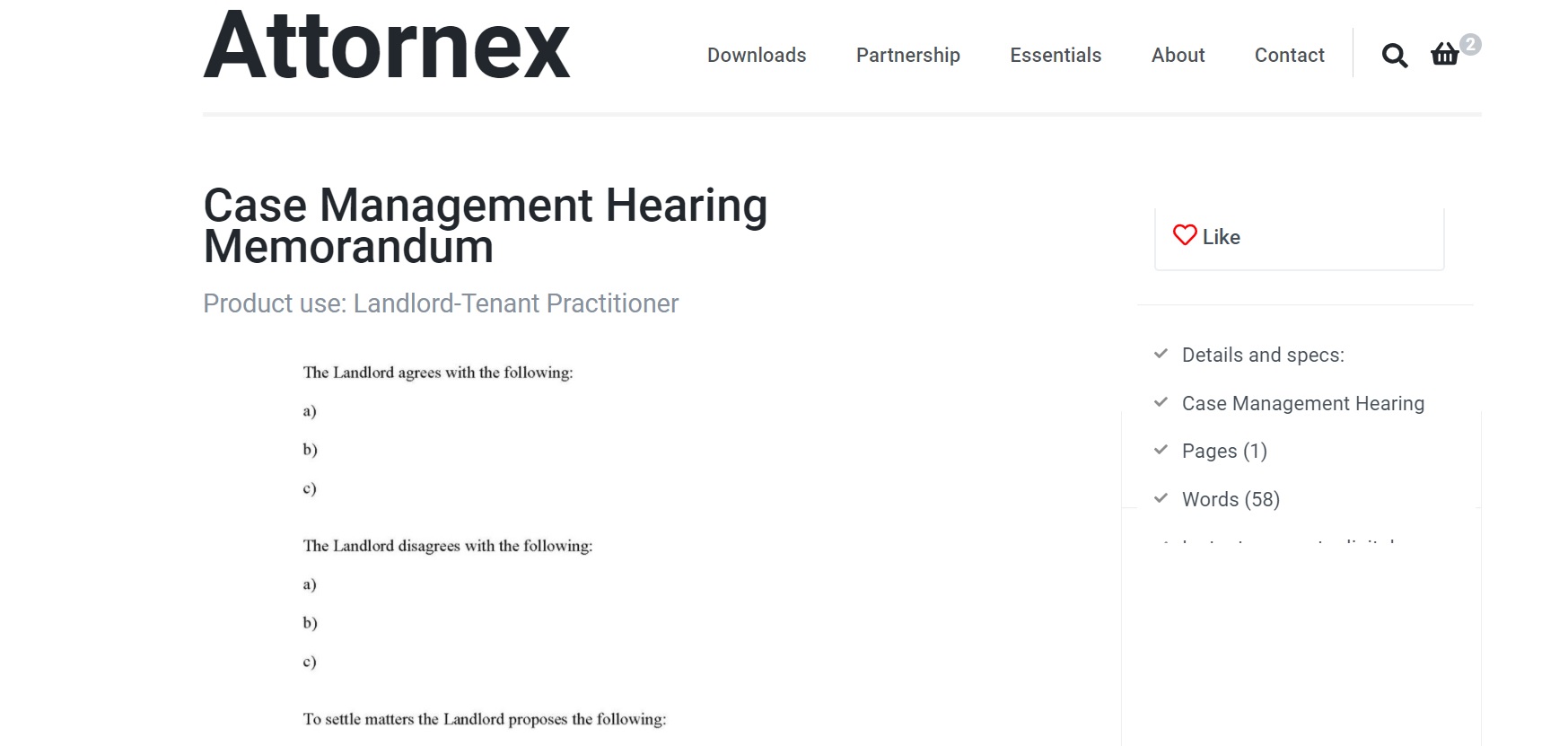 Case Management Hearing Attornex