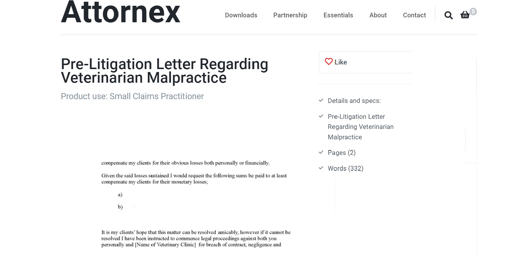 pre-litigation-letter-regarding-veterinarian-malpractice-attornex